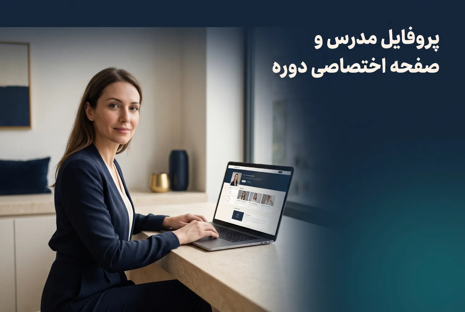 پروفایل مدرس و صفحه‌ی اختصاصیِ دوره با معرفیِ سوابق، سرفصل‌ها و شرایطِ ثبت‌نام
